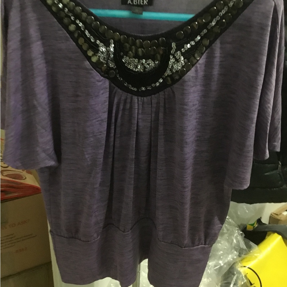 A.Byer SIZE XL PURPLE WITH EMBROIDERY